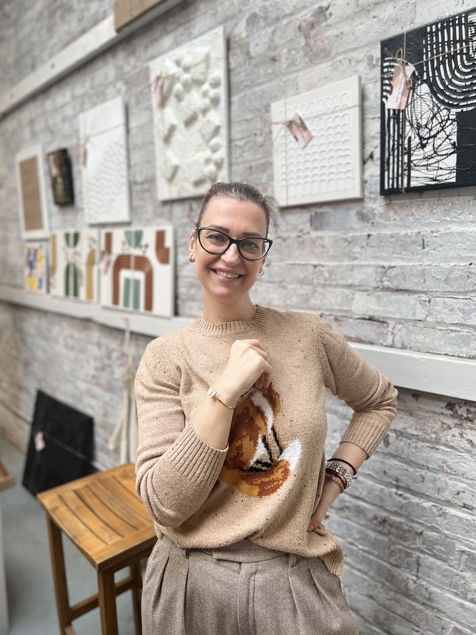 Artist in studio